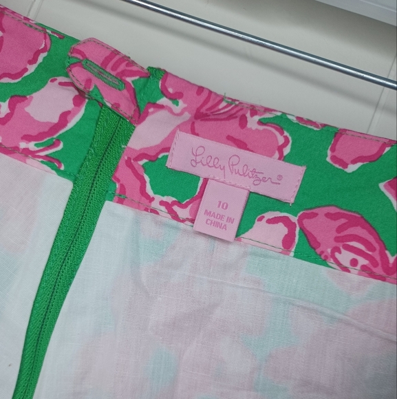 Lilly Pulitzer Pink and Green Floral Mini Skirt - Picture 8 of 8